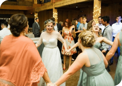 Bride Dancing with Bridal Party in Nashville